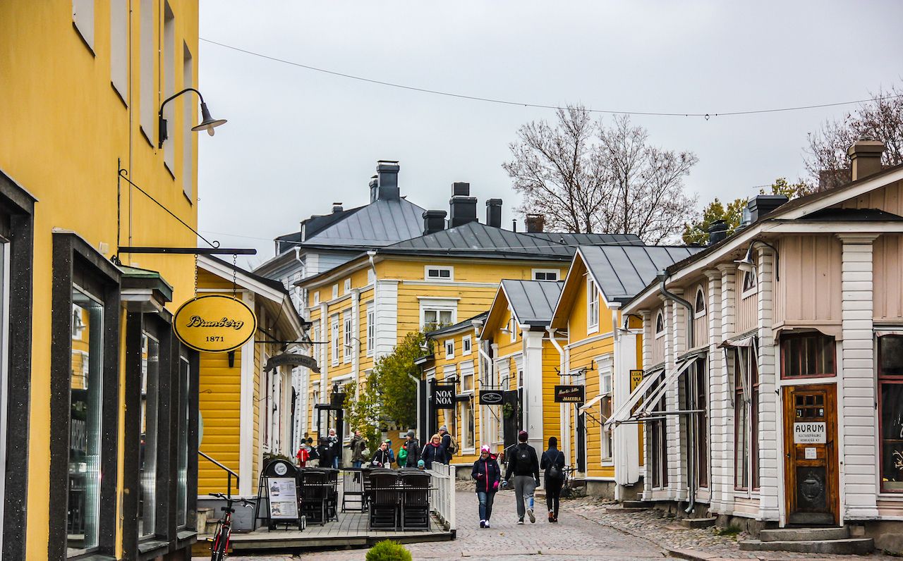 Porvoo, Finland shopping street