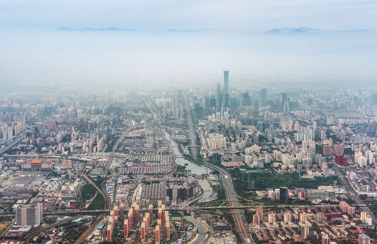 Aerial view of Beijing