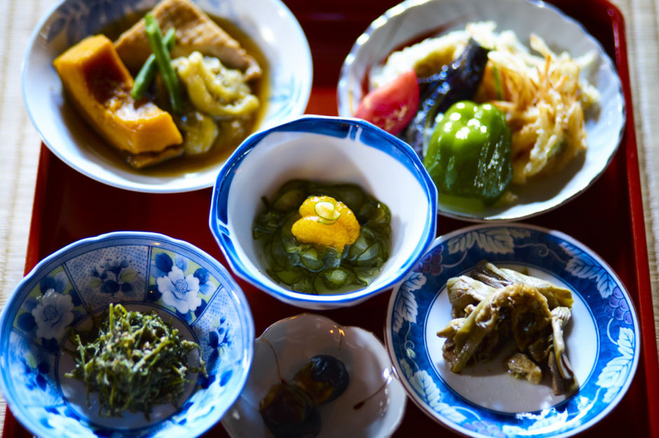 Japanese style Vegetarian cuisine no meat no fish.Shojin Ryori; Shutterstock ID 702554470; Purchase Order: ANA 2019 SP1