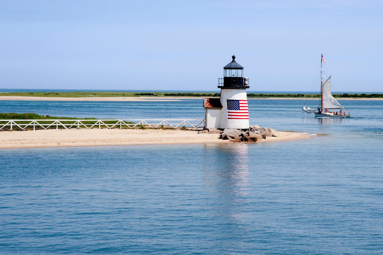 Brant Point lighthouse on Nantucket Island