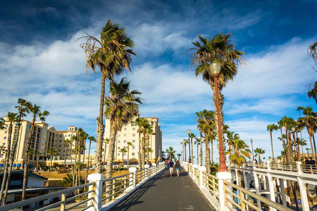 Walkway to the pier, in Oceanside, Californi