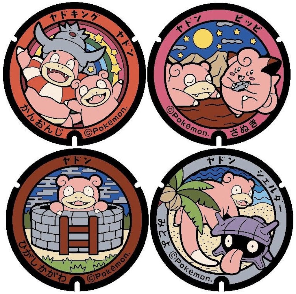 Pokemon manhole covers in Japan