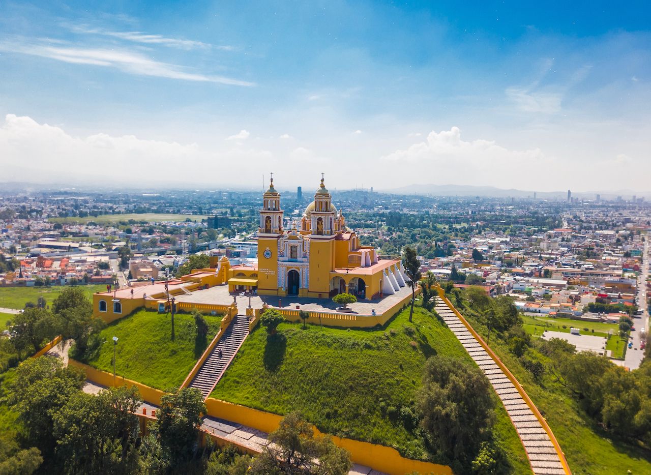 aerial view of Puebla Mexico