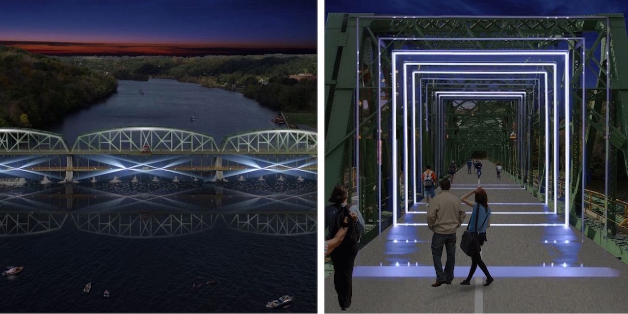 Light installations moveable dams in Mohawk Valley