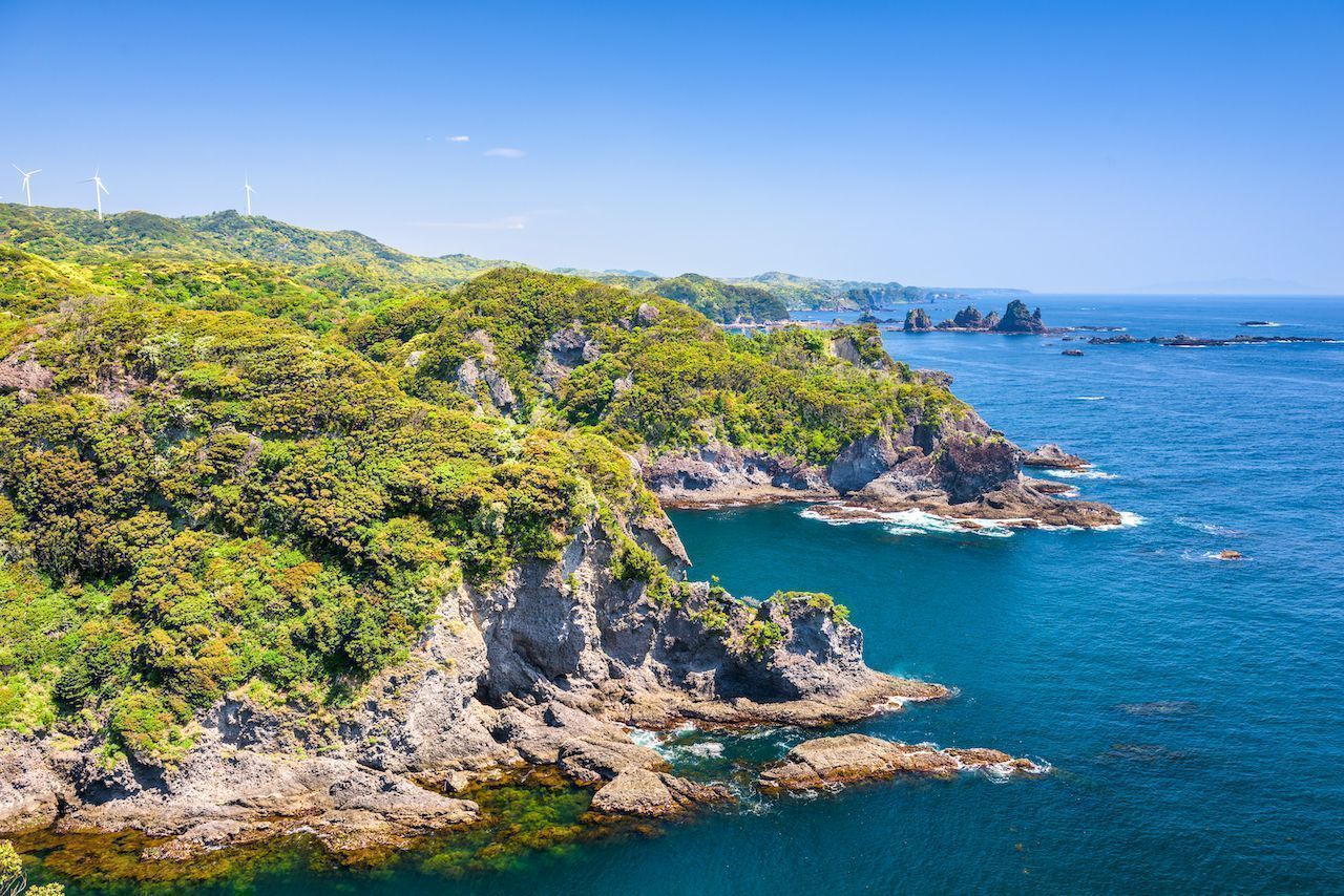 Cape Irosaki, Izu Peninsula, Japanese coast.