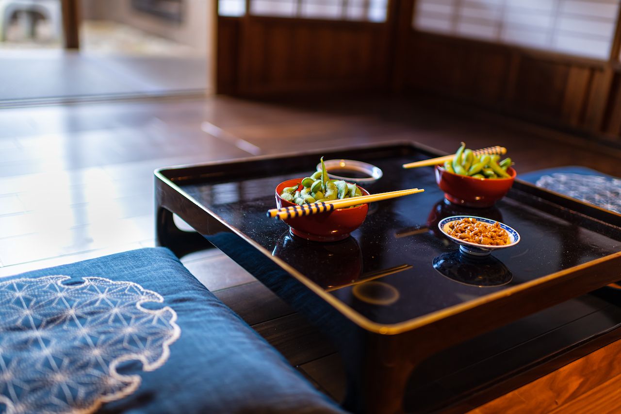 Traditional Japanese restaurant ryokan kaiseki