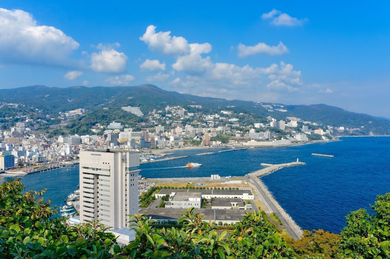 View of Atami and Sagami Bay, Shizuoka, Japan
