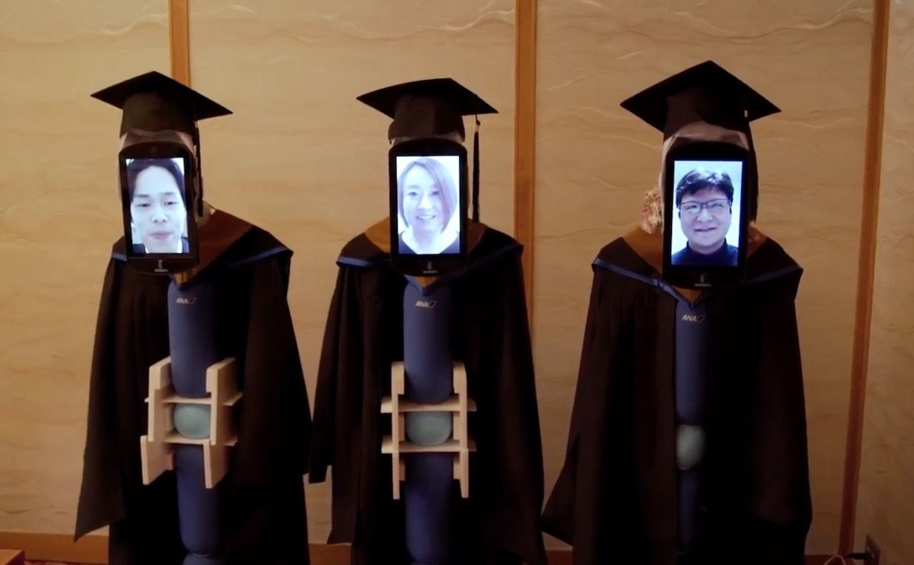 Avatar robots for graduating students