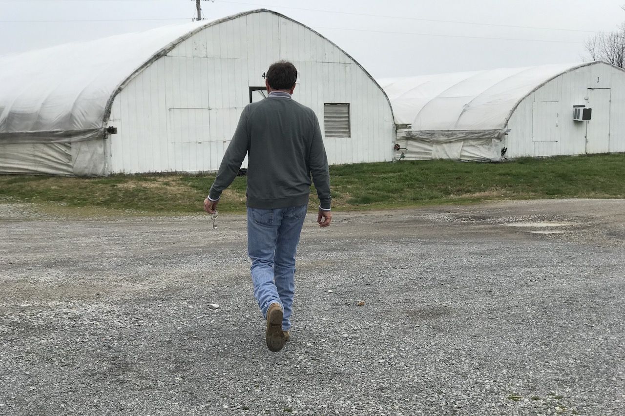 Bill Corbin on his Farm