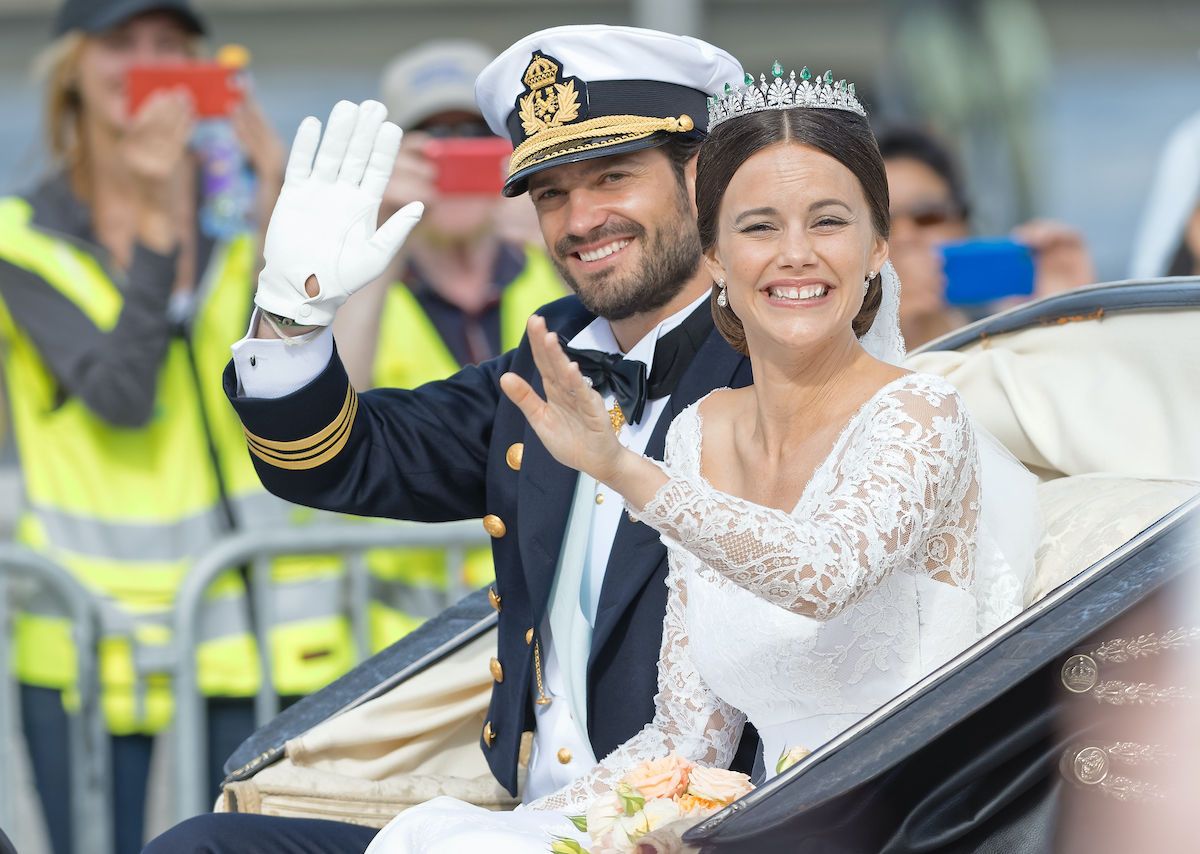 Princess Sofia of Sweden assisting medical workers