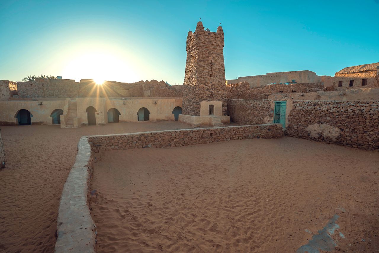Stone Tower of Chinguetti in Mauritania