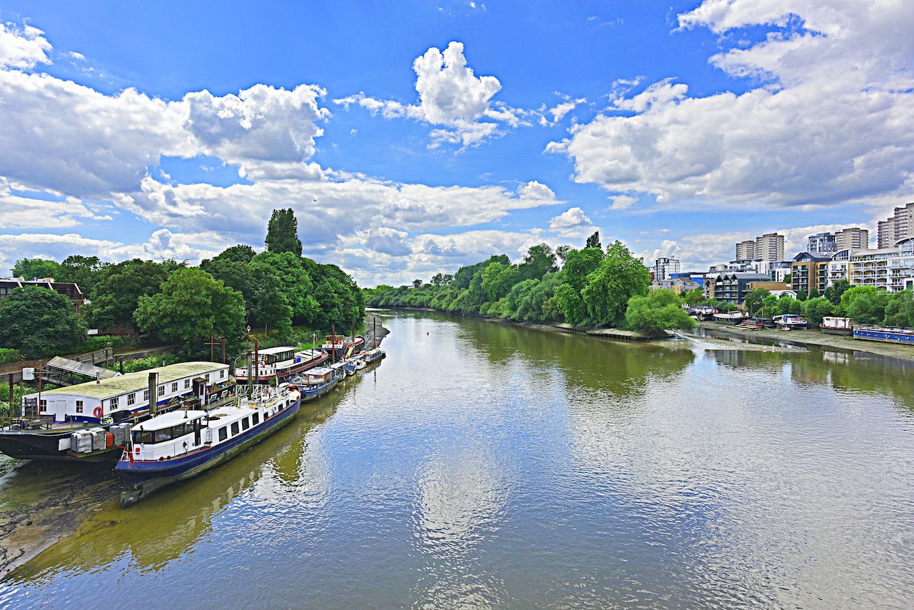 Thames River, Kew Gardens and Brentford Ait