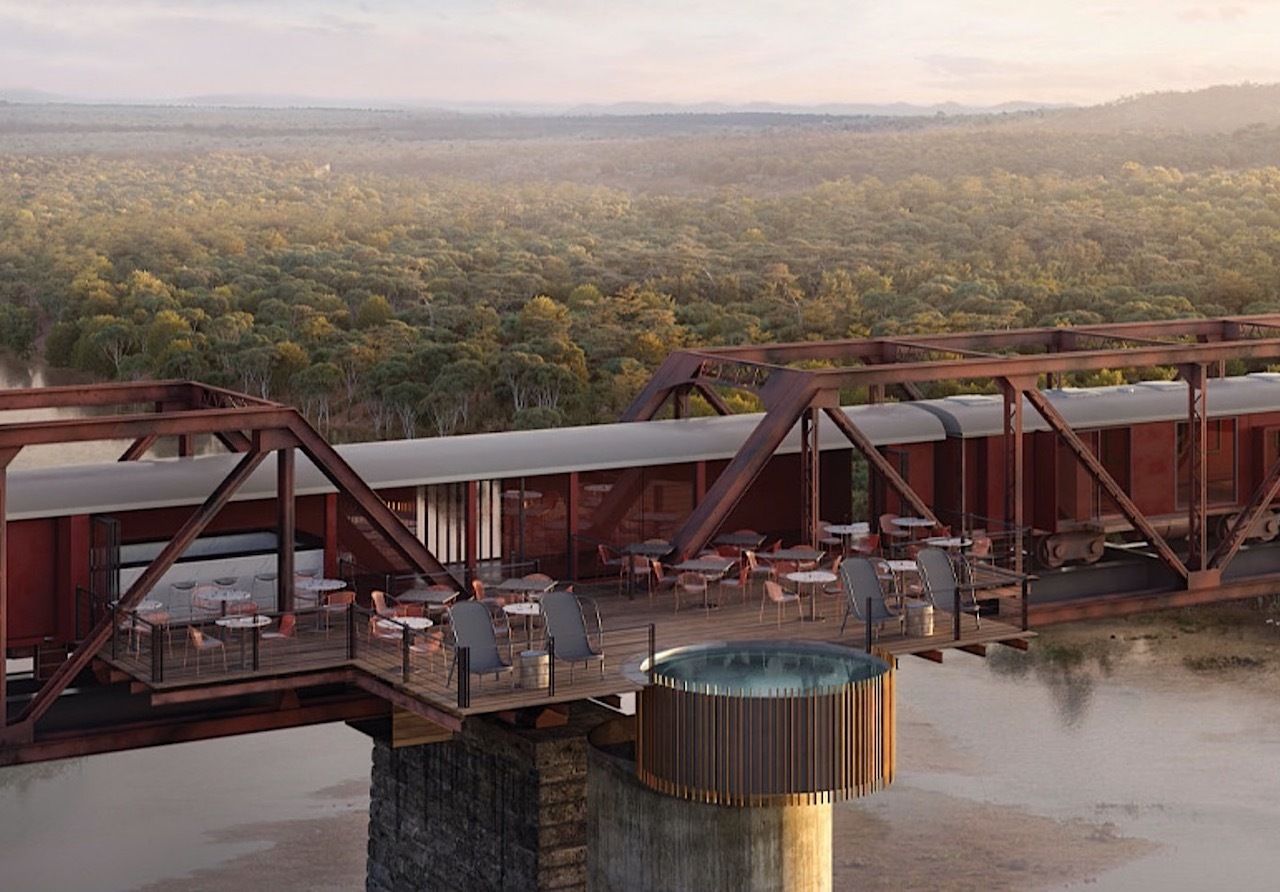 Kruger Shalati The Train on the Bridge pool and deck