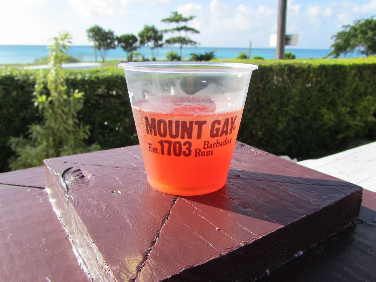 Mount Gay rum cocktail