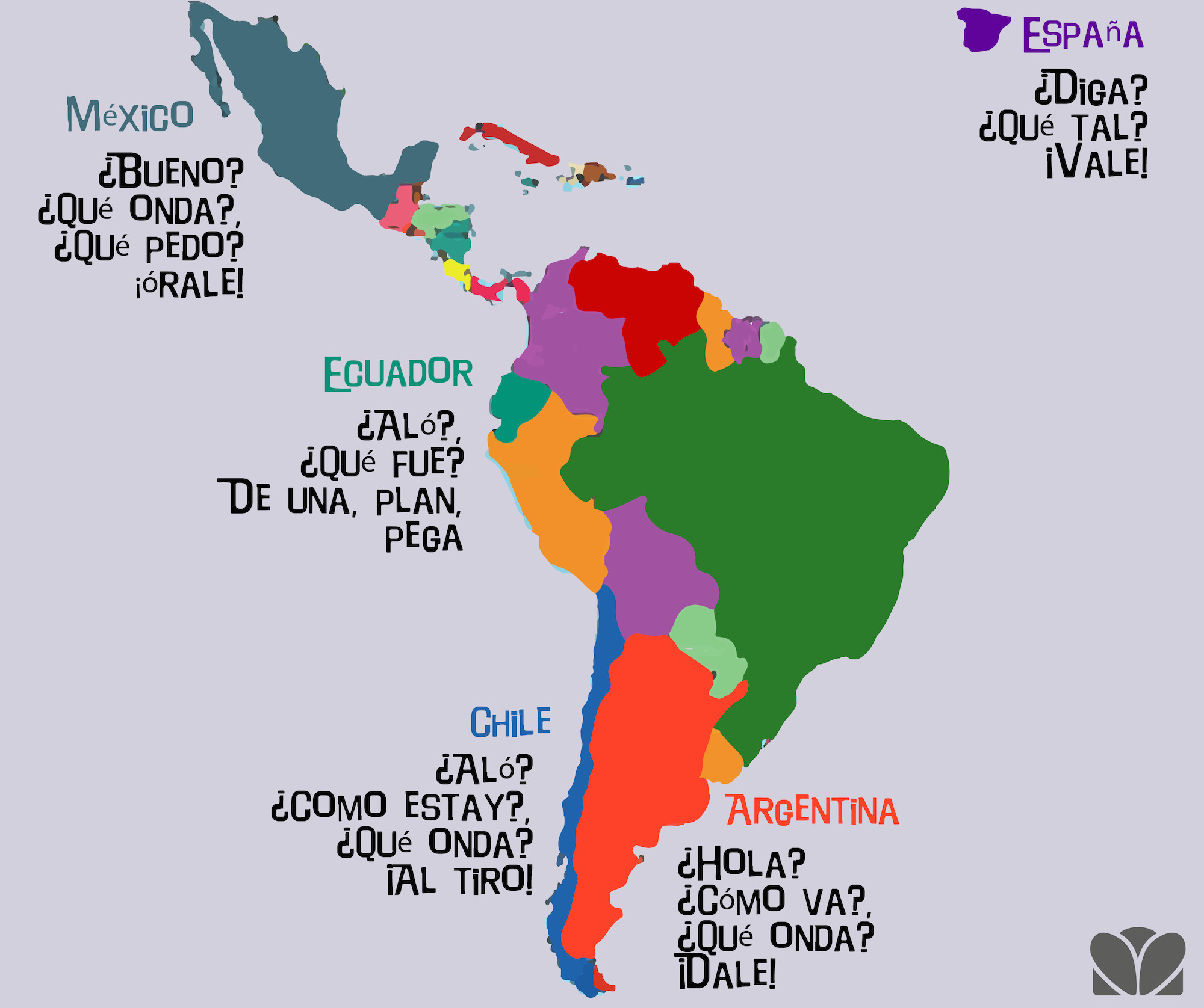 Arriba 105+ Foto Mapa De Paises Donde Se Habla Español Como Lengua ...