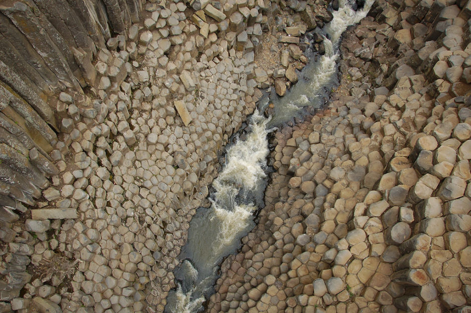 Prismas basálticos en Hidalgo México