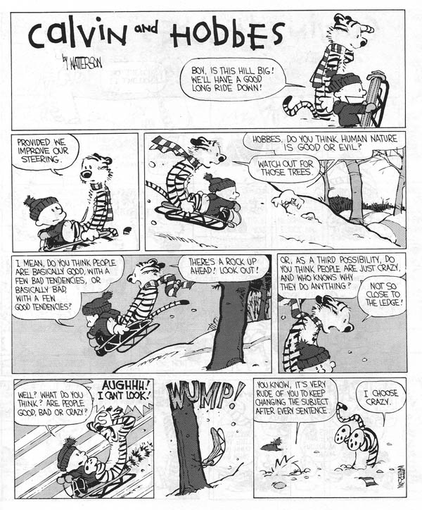 Calvin and Hobbes: Is human nature good or - Matador Network