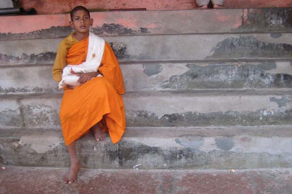 Child monk in Bodh Gaya