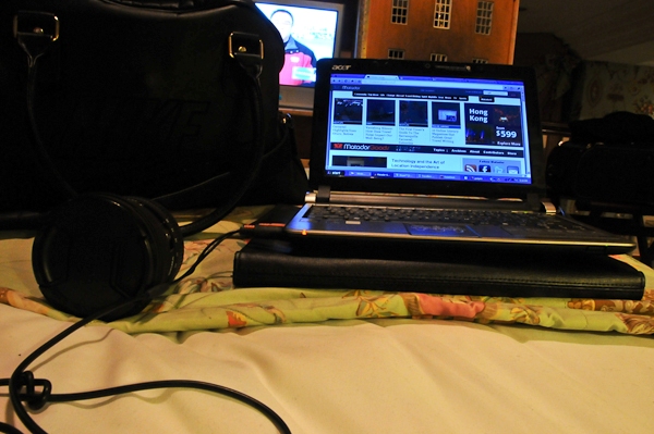 Laptop on Bed
