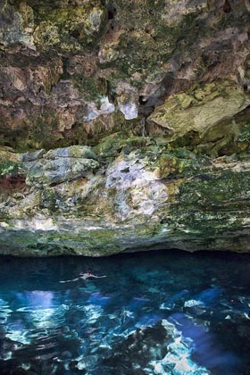 swimming in a cenote