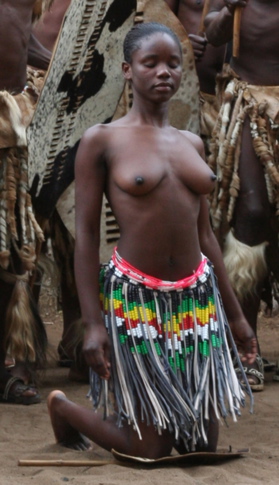 Topless Zulu woman