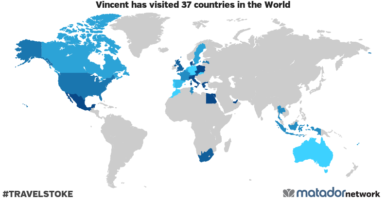 Vincent’s Travel Map