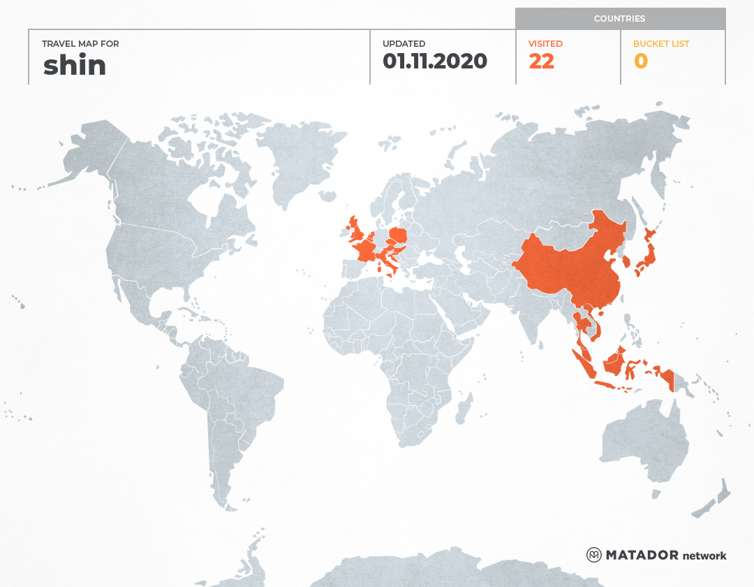 shin’s Travel Map