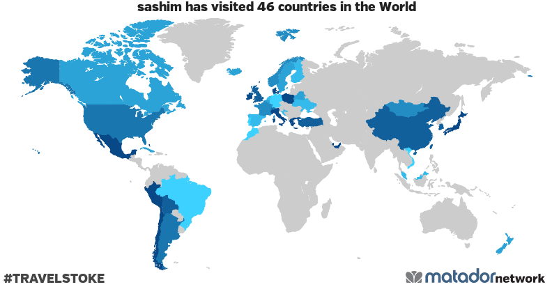 sashim’s Travel Map