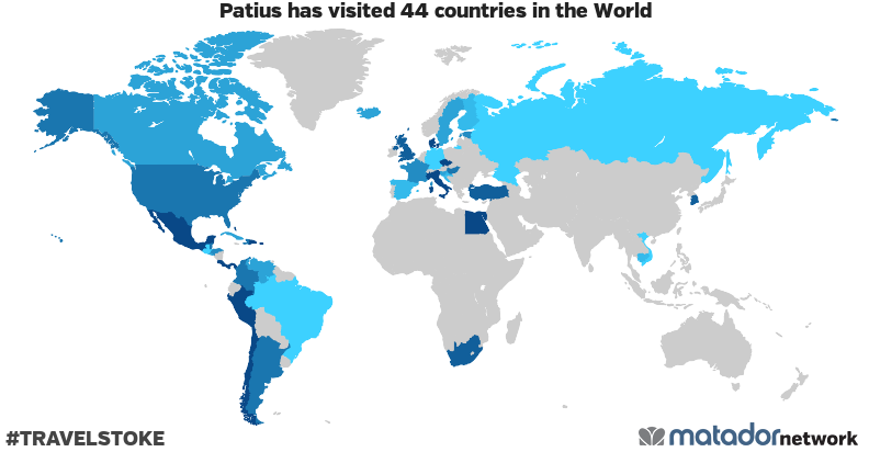 Patius’s Travel Map