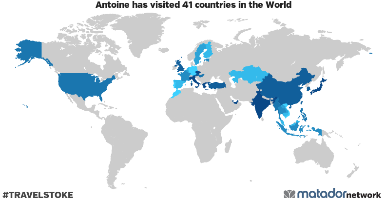 Antoine’s Travel Map