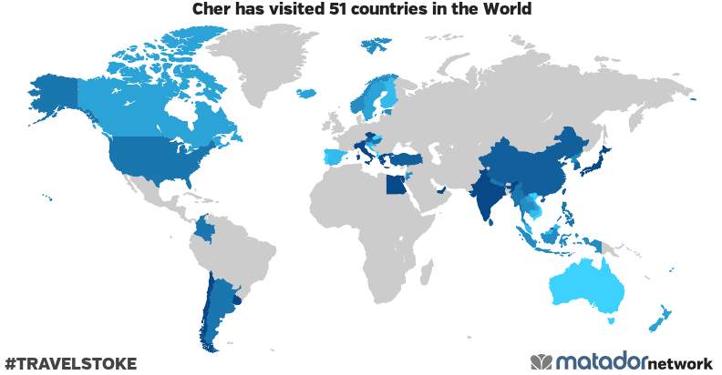 Cher’s Travel Map
