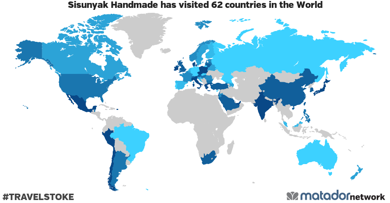 Sisunyak Handmade’s Travel Map