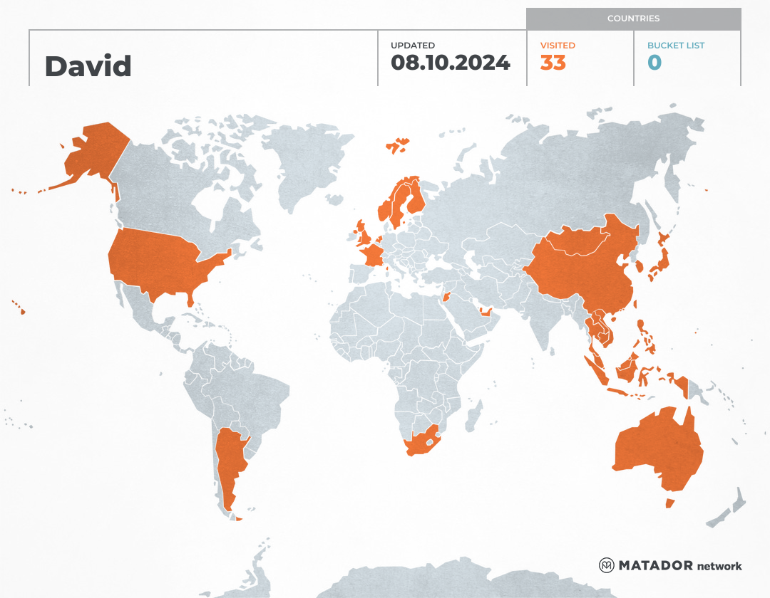 David’s Travel Map