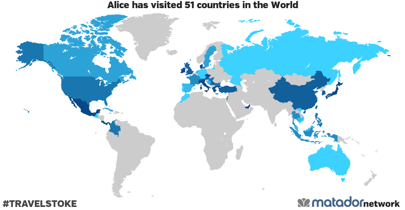 Alice’s Travel Map