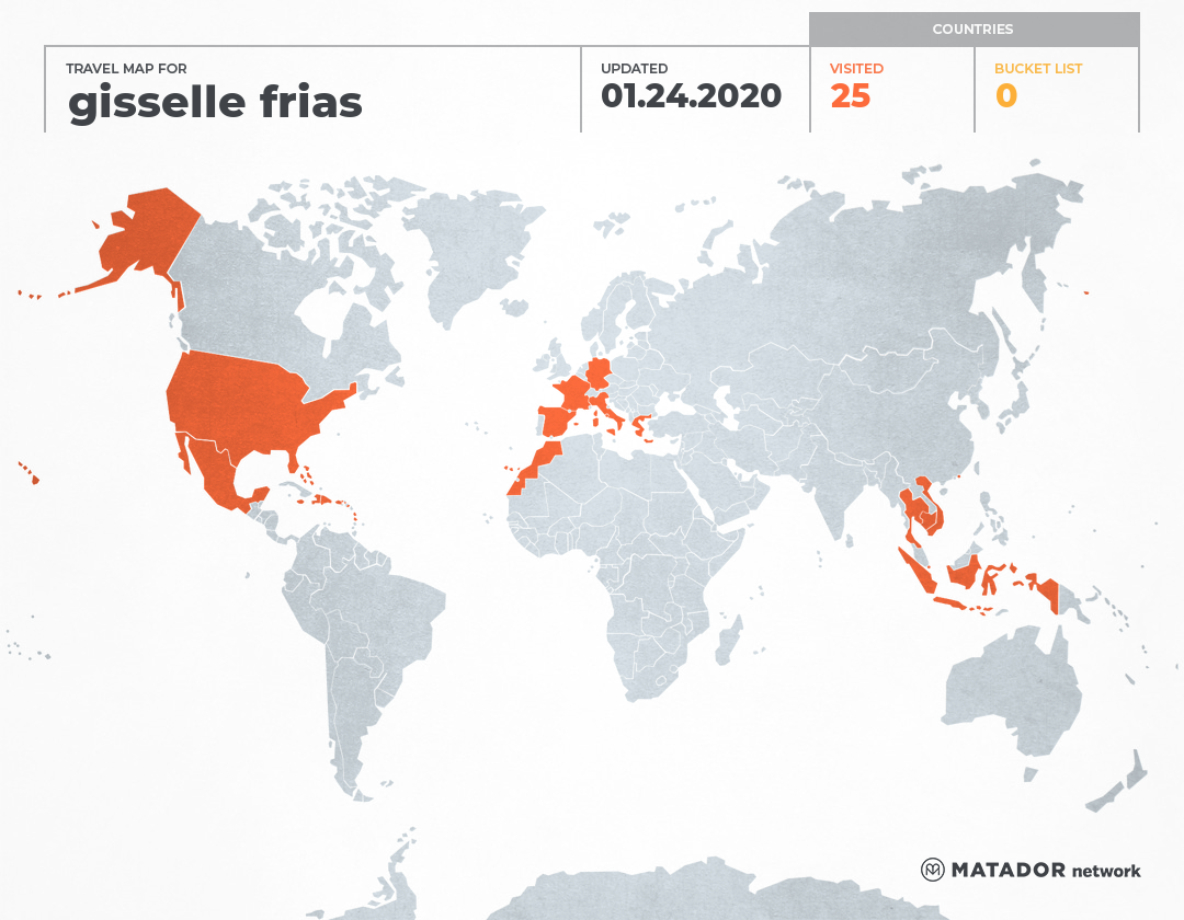 gisselle frias’s Travel Map
