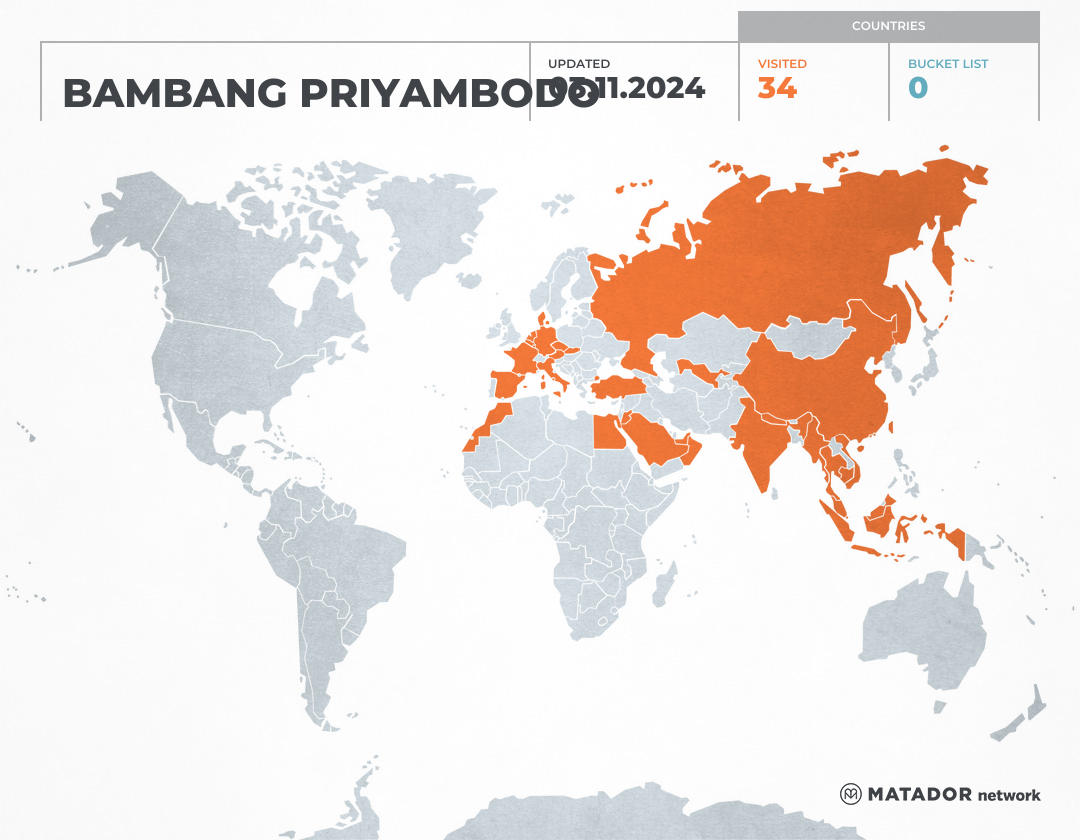 BAMBANG PRIYAMBODO’s Travel Map