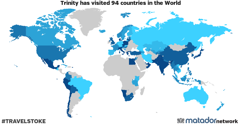 Trinity’s Travel Map