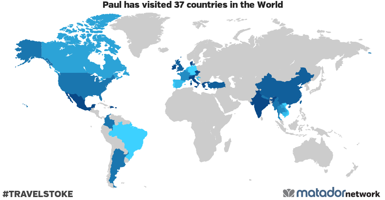 Paul’s Travel Map