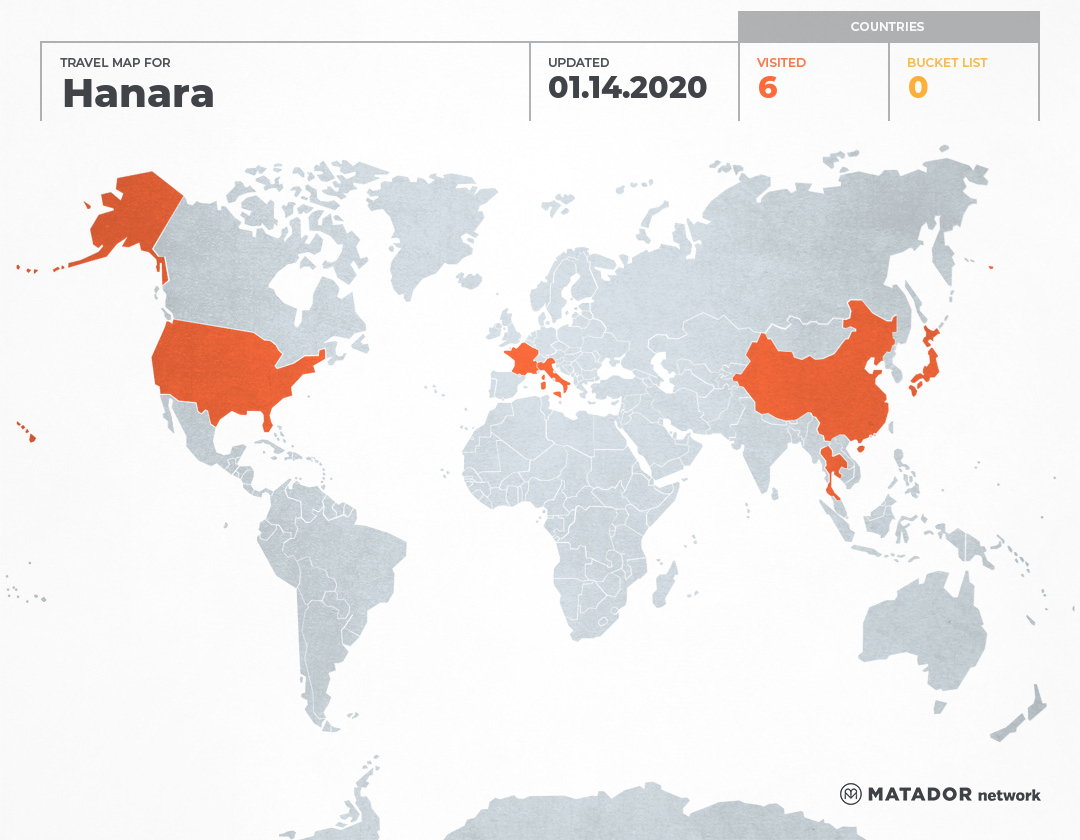 Hanara’s Travel Map