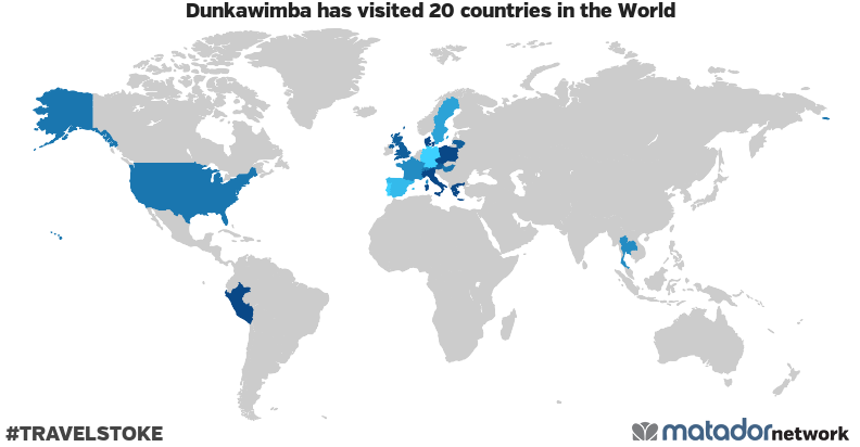 Dunkawimba’s Travel Map