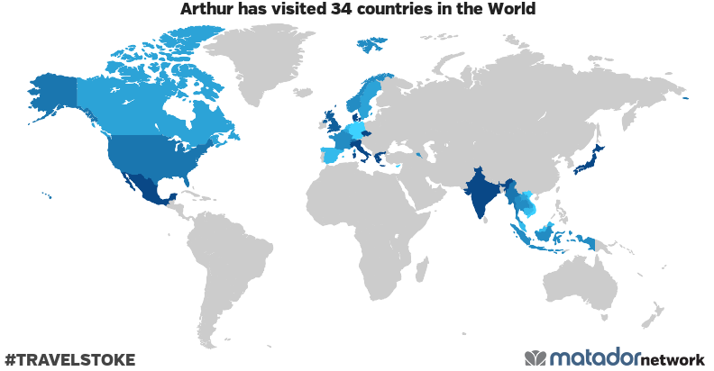 Arthur’s Travel Map