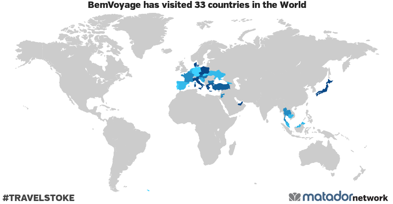 BemVoyage’s Travel Map